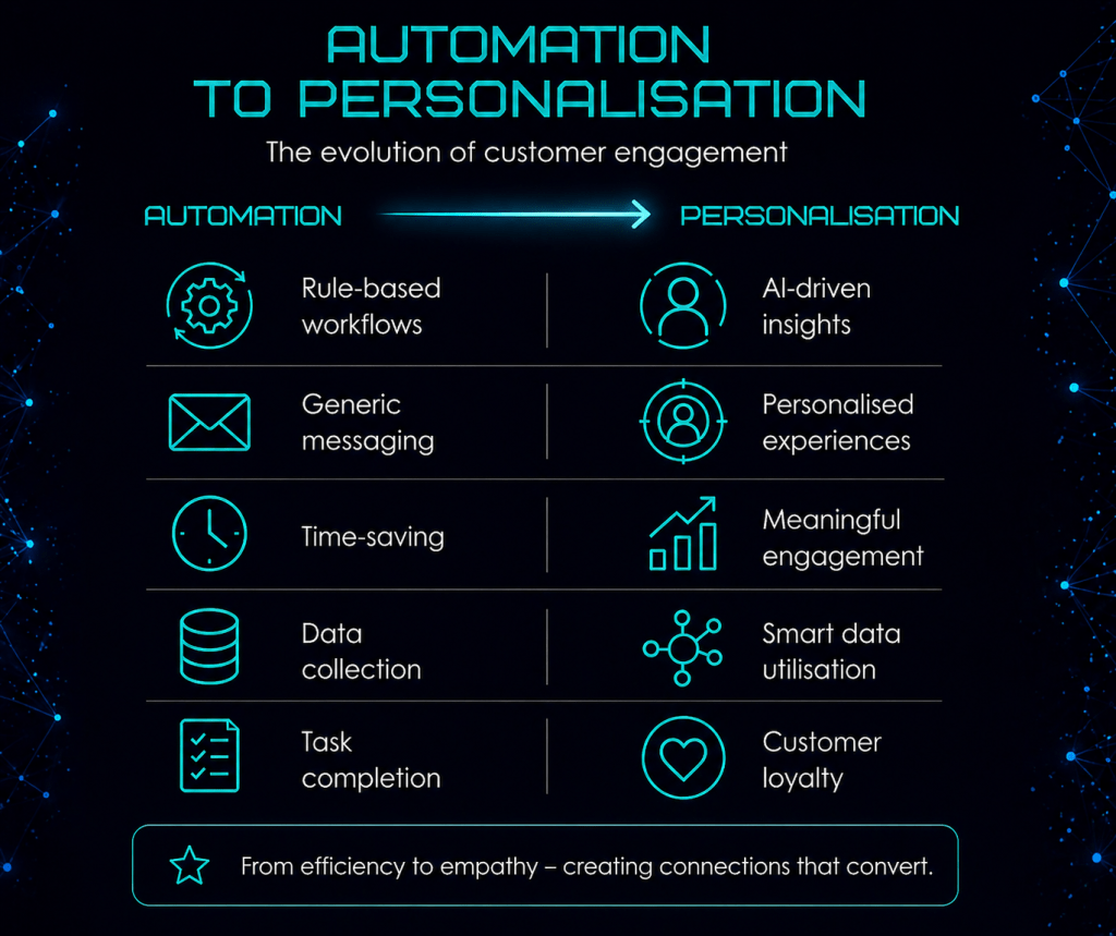 Automation vs Personalization:
the key differences in marketing strategies.