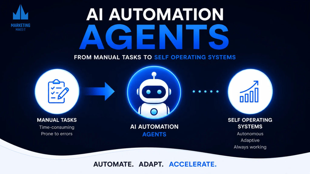 AI automation agents: representing shift from manual automation to AI powered systems.
