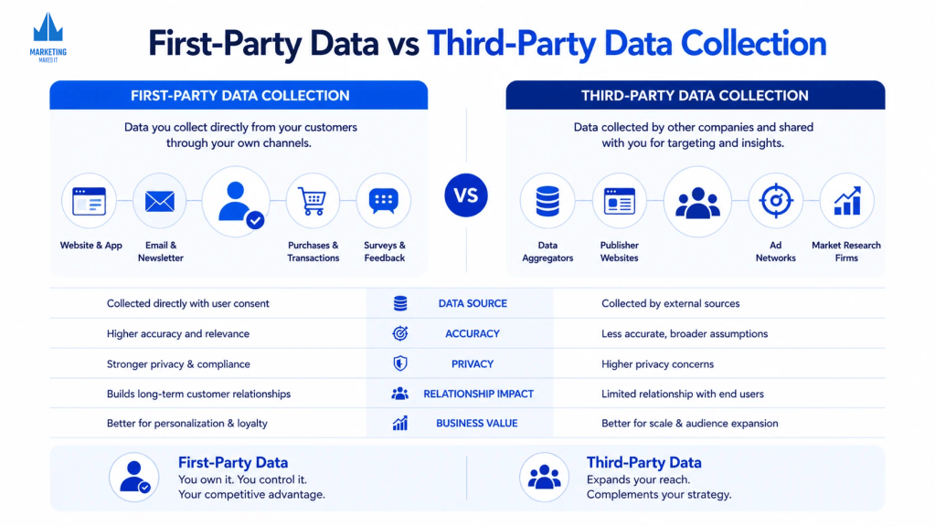 First-Party vs Third-Party Data Collection: Key Comparisons